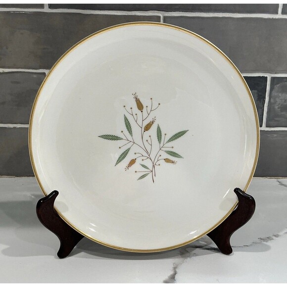 Vintage Elegance Syracuse China 8” Salad Plates Mid Century USA Set Of 3 - Picture 1 of 3